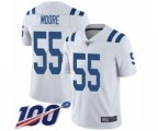 Indianapolis Colts #55 Skai Moore White Vapor Untouchable Limited Player 100th Season Football Jersey