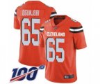 Cleveland Browns #65 Larry Ogunjobi Orange Alternate Vapor Untouchable Limited Player 100th Season Football Jersey