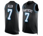 Carolina Panthers #7 Kyle Allen Elite Black Player Name & Number Tank Top Football Jersey