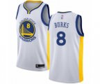 Golden State Warriors #8 Alec Burks Authentic White Basketball Jersey - Association Edition