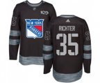 Adidas New York Rangers #35 Mike Richter Authentic Black 1917-2017 100th Anniversary NHL Jersey