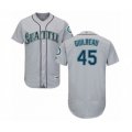 Seattle Mariners #45 Taylor Guilbeau Grey Road Flex Base Authentic Collection Baseball Player Jersey