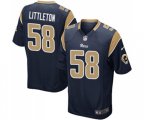 Los Angeles Rams #58 Cory Littleton Game Navy Blue Team Color Football Jersey