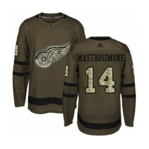 Detroit Red Wings #14 Robert Mastrosimone Authentic Green Salute to Service Hockey Jersey