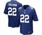 New York Giants #22 Wayne Gallman Game Royal Blue Team Color Football Jersey