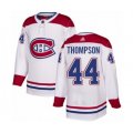 Montreal Canadiens #44 Nate Thompson Authentic White Away Hockey Jersey