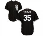 Chicago White Sox #35 Frank Thomas Replica Black Alternate Home Cool Base Baseball Jersey