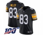 Pittsburgh Steelers #83 Heath Miller Black Alternate Vapor Untouchable Limited Player 100th Season Football Jersey