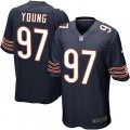 Chicago Bears #97 Willie Young Game Navy Blue Team Color NFL Jersey