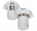 Milwaukee Brewers Bobby Wahl Replica White Alternate Cool Base Baseball Player Jersey