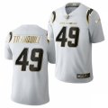 Los Angeles Chargers #49 Drue Tranquill Nike White Golden Limited Jersey