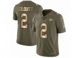 Kansas City Chiefs #2 Dustin Colquitt Limited Olive Gold 2017 Salute to Service NFL Jerse