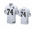Las Vegas Raiders #74 Kolton Miller White 2020 Inaugural Season Game Jersey