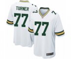 Green Bay Packers #77 Billy Turner Game White Football Jersey