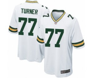 Green Bay Packers #77 Billy Turner Game White Football Jersey