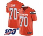 Cleveland Browns #70 Kendall Lamm Orange Alternate Vapor Untouchable Limited Player 100th Season Football Jersey