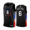 Nike Knicks #6 Elfrid Payton Black NBA Swingman 2020-21 City Edition Jersey