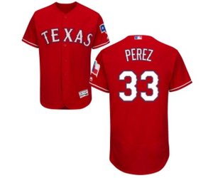 Texas Rangers #33 Martin Perez Red Alternate Flex Base Authentic Collection Baseball Jersey