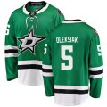 Dallas Stars #5 Jamie Oleksiak Authentic Green Home Fanatics Branded Breakaway NHL Jersey