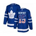 Toronto Maple Leafs #15 Alexander Kerfoot Authentic Royal Blue USA Flag Fashion Hockey Jersey