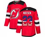 New Jersey Devils #23 Stefan Noesen Authentic Red USA Flag Fashion Hockey Jersey