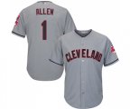 Cleveland Indians #1 Greg Allen Replica Grey Road Cool Base Baseball Jersey