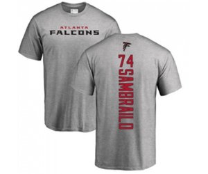 Atlanta Falcons #74 Ty Sambrailo Ash Backer T-Shirt