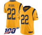 Los Angeles Rams #22 Marcus Peters Limited Gold Rush Vapor Untouchable 100th Season Football Jersey