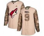 Arizona Coyotes #9 Bobby Hull Authentic Camo Veterans Day Practice Hockey Jersey