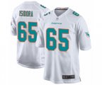 Miami Dolphins #65 Danny Isidora Game White Football Jersey