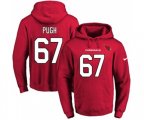 Arizona Cardinals #67 Justin Pugh Red Name & Number Pullover Hoodie