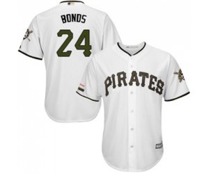 Pittsburgh Pirates #24 Barry Bonds Replica White Alternate Cool Base Baseball Jersey