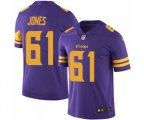 Minnesota Vikings #61 Brett Jones Limited Purple Rush Vapor Untouchable Football Jersey
