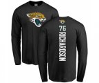 Jacksonville Jaguars #76 Will Richardson Black Backer Long Sleeve T-Shirt