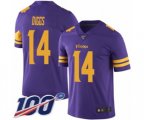 Minnesota Vikings #14 Stefon Diggs Limited Purple Rush Vapor Untouchable 100th Season Football Jersey
