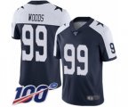 Dallas Cowboys #99 Antwaun Woods Navy Blue Throwback Alternate Vapor Untouchable Limited Player 100th Season Football Jersey