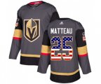 Vegas Golden Knights #25 Stefan Matteau Authentic Gray USA Flag Fashion NHL Jersey
