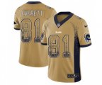 Los Angeles Rams #81 Gerald Everett Limited Gold Rush Drift Fashion Football Jersey