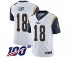Los Angeles Rams #18 Cooper Kupp White Vapor Untouchable Limited Player 100th Season Football Jersey