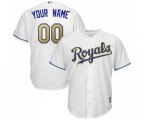 Kansas City Royals Customized Replica White Home Cool Base Baseball Jersey