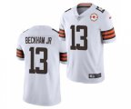 Cleveland Browns #13 Odell Beckham Jr. 2021 White 75th Anniversary Patch Vapor Untouchable Limited Stitched Football Jersey