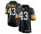 Pittsburgh Steelers #43 Troy Polamalu Game Black Alternate Football Jersey