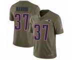New England Patriots #37 Damien Harris Limited Olive 2017 Salute to Service Football Jersey