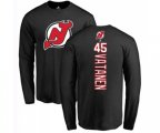 New Jersey Devils #45 Sami Vatanen Black Backer Long Sleeve T-Shirt