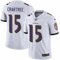 Baltimore Ravens #15 Michael Crabtree White Vapor Untouchable Limited Player NFL Jersey