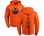 Edmonton Oilers #6 Adam Larsson Orange One Color Backer Pullover Hoodie