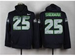Seattle Seahawks #25 Richard Sherman Blue jerseys(Pullover Hoodie)