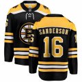 Boston Bruins #16 Derek Sanderson Authentic Black Home Fanatics Branded Breakaway NHL Jersey