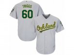 Oakland Athletics #60 Andrew Triggs Replica Grey Road Cool Base MLB Jersey