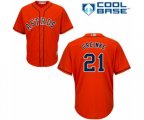 Houston Astros Zack Greinke Replica Orange Alternate Cool Base Baseball Player Jersey